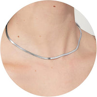 Diana Herringbone Necklace – 14K Gold Plated Layered Choker