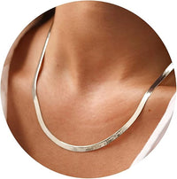 Diana Herringbone Necklace – 14K Gold Plated Layered Choker