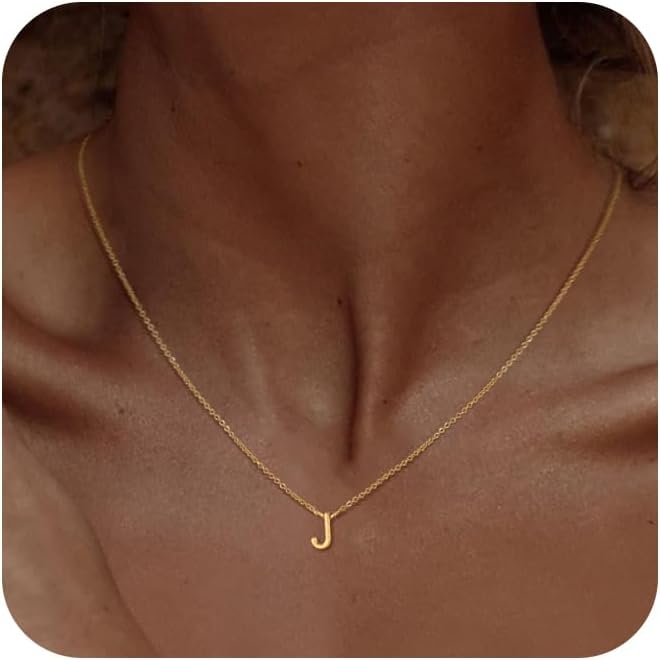 Bella Gold Initial Necklace – Dainty Personalized Letter Pendant