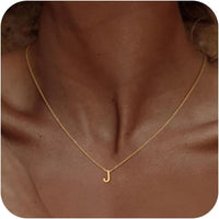 Bella Gold Initial Necklace – Dainty Personalized Letter Pendant