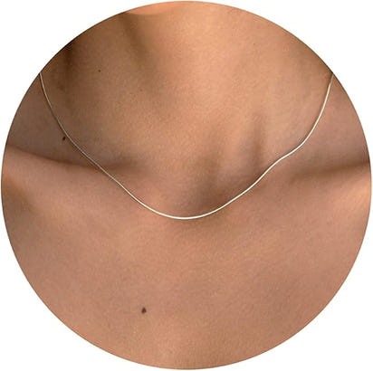 Diana Herringbone Necklace – 14K Gold Plated Layered Choker