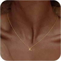 Bella Gold Initial Necklace – Dainty Personalized Letter Pendant