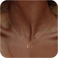 Bella Gold Initial Necklace – Dainty Personalized Letter Pendant