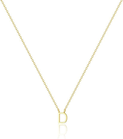 Bella Gold Initial Necklace – Dainty Personalized Letter Pendant
