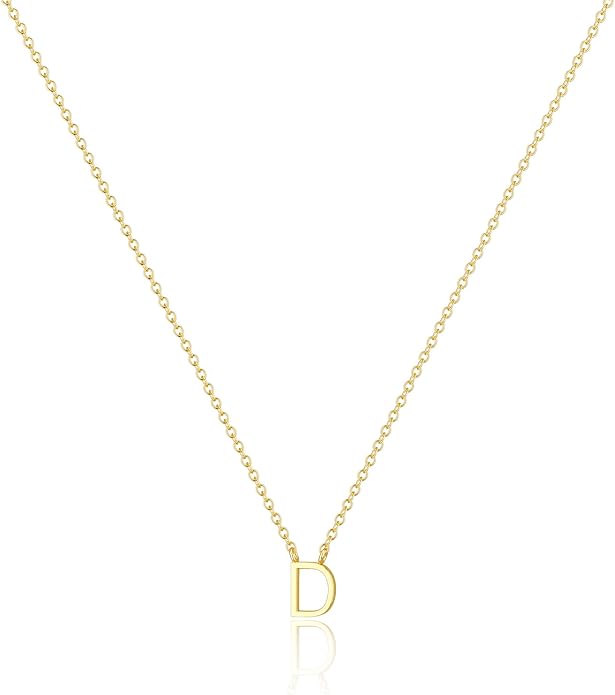 Bella Gold Initial Necklace – Dainty Personalized Letter Pendant