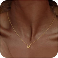 Bella Gold Initial Necklace – Dainty Personalized Letter Pendant