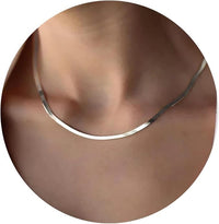 Diana Herringbone Necklace – 14K Gold Plated Layered Choker