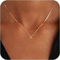 Bella Gold Initial Necklace – Dainty Personalized Letter Pendant