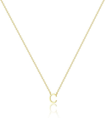 Bella Gold Initial Necklace – Dainty Personalized Letter Pendant
