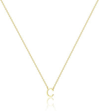 Bella Gold Initial Necklace – Dainty Personalized Letter Pendant