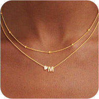 Bella Gold Initial Necklace – Dainty Personalized Letter Pendant