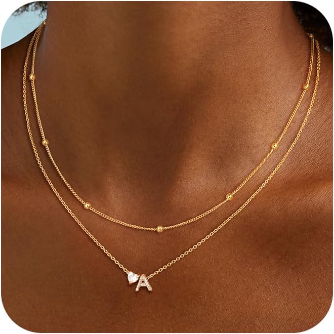 Bella Gold Initial Necklace – Dainty Personalized Letter Pendant