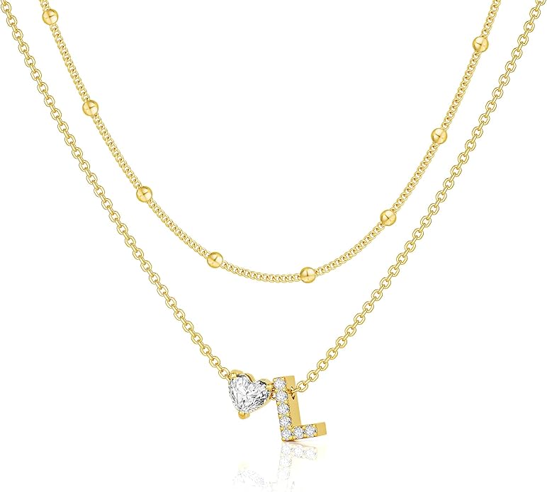 Bella Gold Initial Necklace – Dainty Personalized Letter Pendant