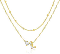 Bella Gold Initial Necklace – Dainty Personalized Letter Pendant