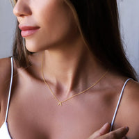 Bella Gold Initial Necklace – Dainty Personalized Letter Pendant
