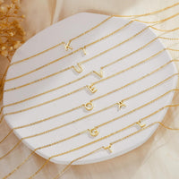 Bella Gold Initial Necklace – Dainty Personalized Letter Pendant