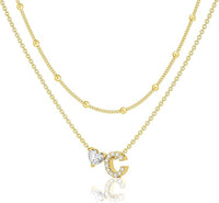 Bella Gold Initial Necklace – Dainty Personalized Letter Pendant