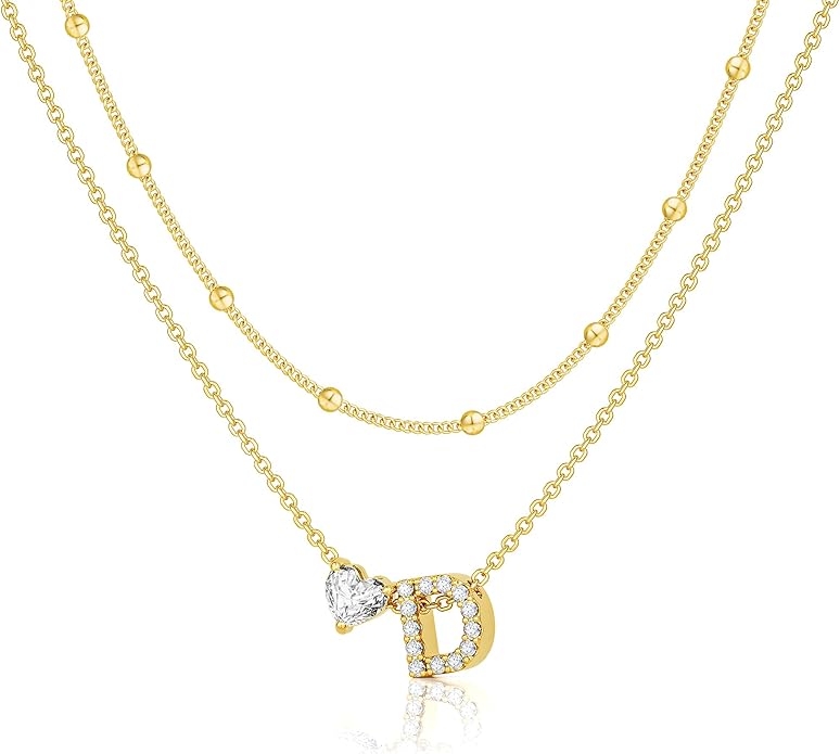 Bella Gold Initial Necklace – Dainty Personalized Letter Pendant