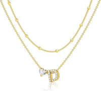 Bella Gold Initial Necklace – Dainty Personalized Letter Pendant