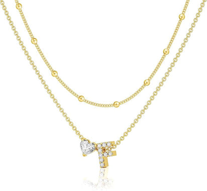 Bella Gold Initial Necklace – Dainty Personalized Letter Pendant