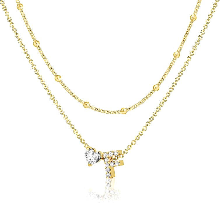 Bella Gold Initial Necklace – Dainty Personalized Letter Pendant