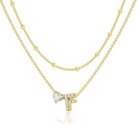 Bella Gold Initial Necklace – Dainty Personalized Letter Pendant