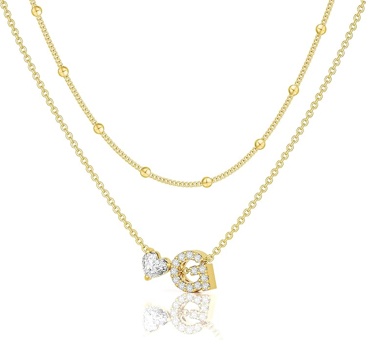 Bella Gold Initial Necklace – Dainty Personalized Letter Pendant