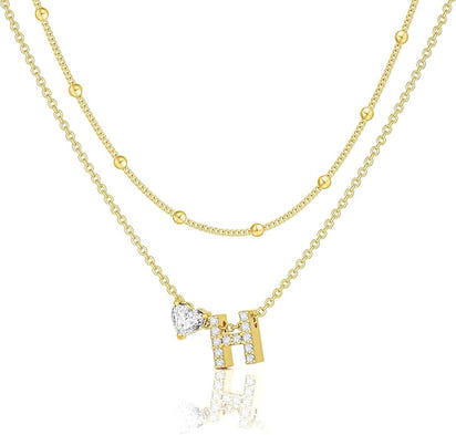 Bella Gold Initial Necklace – Dainty Personalized Letter Pendant