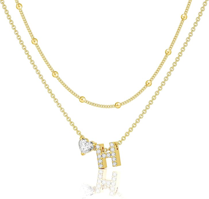 Bella Gold Initial Necklace – Dainty Personalized Letter Pendant