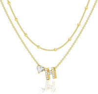 Bella Gold Initial Necklace – Dainty Personalized Letter Pendant