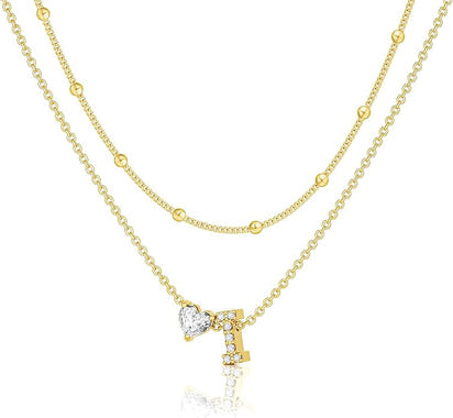 Bella Gold Initial Necklace – Dainty Personalized Letter Pendant