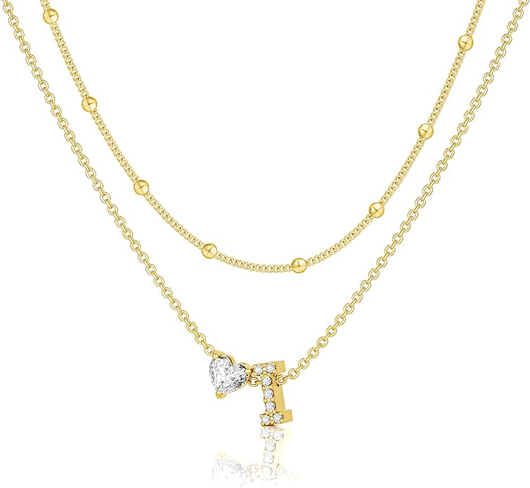 Bella Gold Initial Necklace – Dainty Personalized Letter Pendant