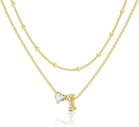 Bella Gold Initial Necklace – Dainty Personalized Letter Pendant