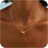 Bella Gold Initial Necklace – Dainty Personalized Letter Pendant