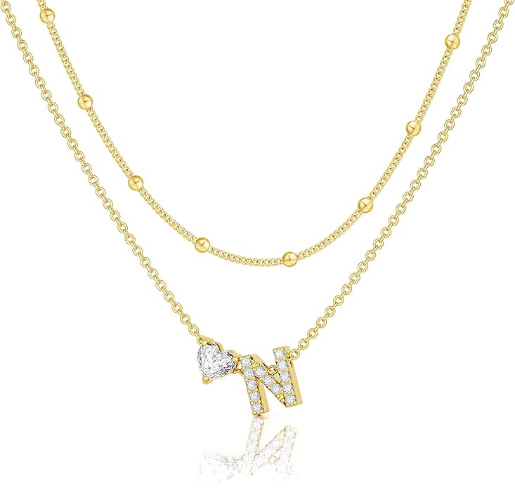 Bella Gold Initial Necklace – Dainty Personalized Letter Pendant