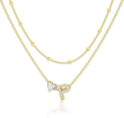 Bella Gold Initial Necklace – Dainty Personalized Letter Pendant