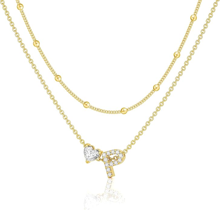 Bella Gold Initial Necklace – Dainty Personalized Letter Pendant