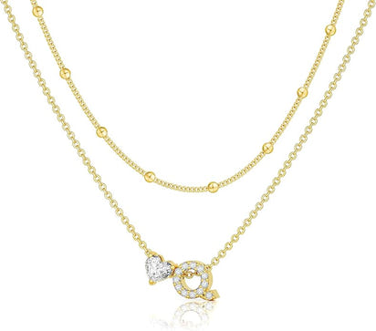 Bella Gold Initial Necklace – Dainty Personalized Letter Pendant