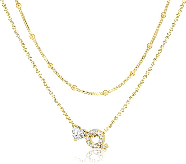 Bella Gold Initial Necklace – Dainty Personalized Letter Pendant