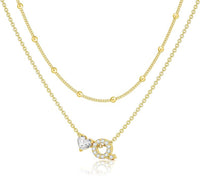 Bella Gold Initial Necklace – Dainty Personalized Letter Pendant