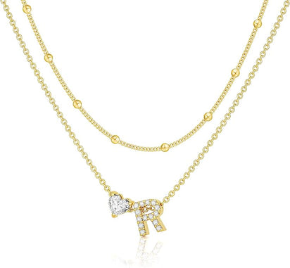 Bella Gold Initial Necklace – Dainty Personalized Letter Pendant