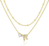 Bella Gold Initial Necklace – Dainty Personalized Letter Pendant