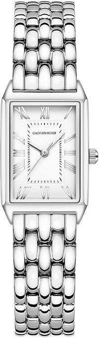Aurelia Vintage Gold Watch – Rectangular Roman Dial Elegance