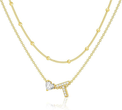 Bella Gold Initial Necklace – Dainty Personalized Letter Pendant