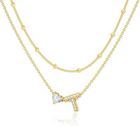 Bella Gold Initial Necklace – Dainty Personalized Letter Pendant