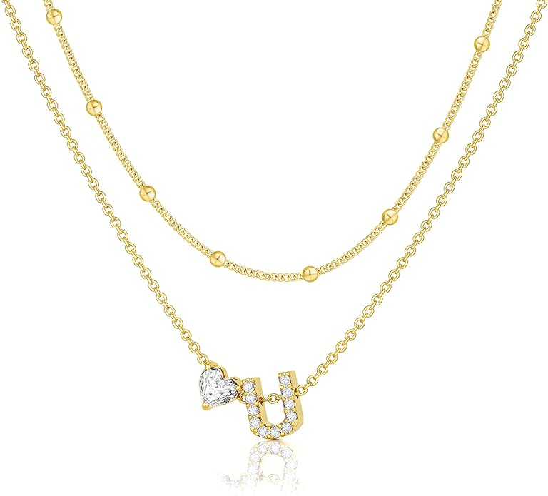 Bella Gold Initial Necklace – Dainty Personalized Letter Pendant