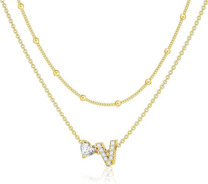 Bella Gold Initial Necklace – Dainty Personalized Letter Pendant