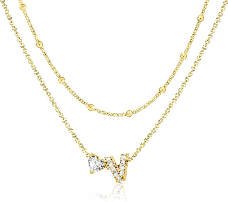 Bella Gold Initial Necklace – Dainty Personalized Letter Pendant