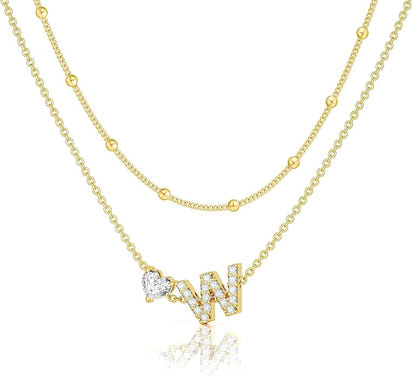 Bella Gold Initial Necklace – Dainty Personalized Letter Pendant
