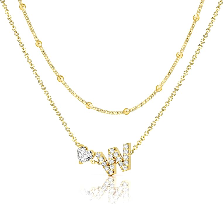 Bella Gold Initial Necklace – Dainty Personalized Letter Pendant